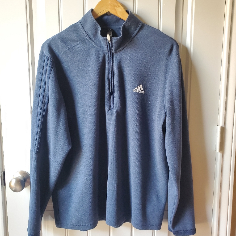 Men's Large Blue Adidas Primegreen Pullover Sweater